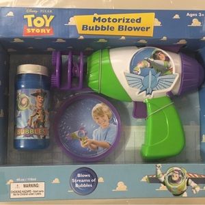 Vintage Disney Pixar Buzz Lightyear Laser Motorized Bubble Blower Rare Sealed